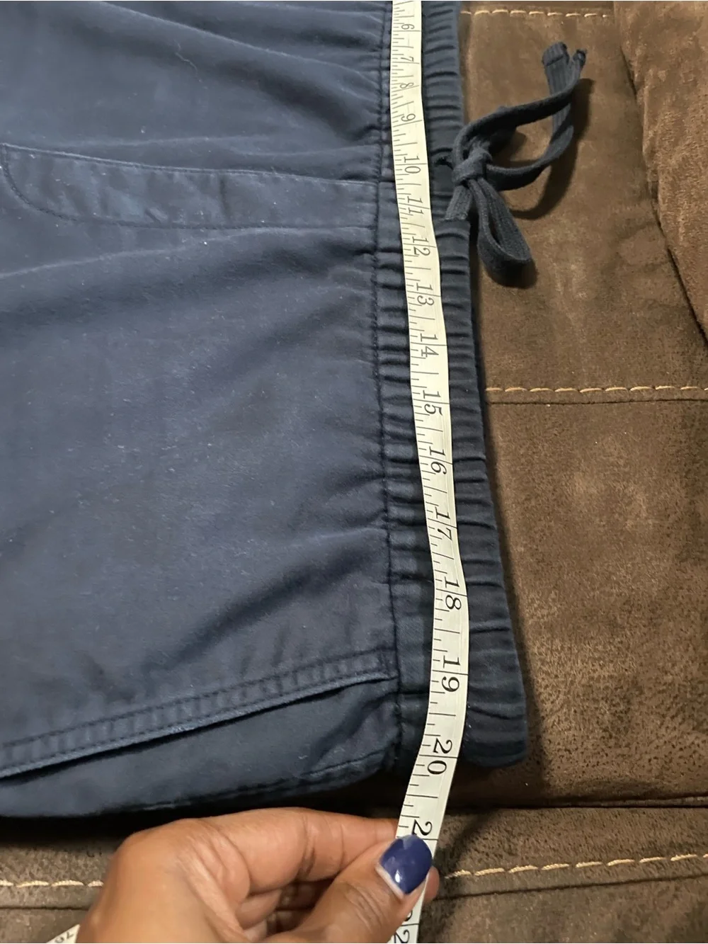 Banana Republic Men Travel Jogger Pants L Preppy Navy Stretch Cotton Drawstring